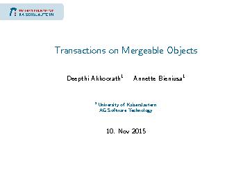 Transactions on Mergeable Objects