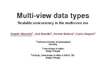 Multi-view data types for scalable concurrency in the multi-core era